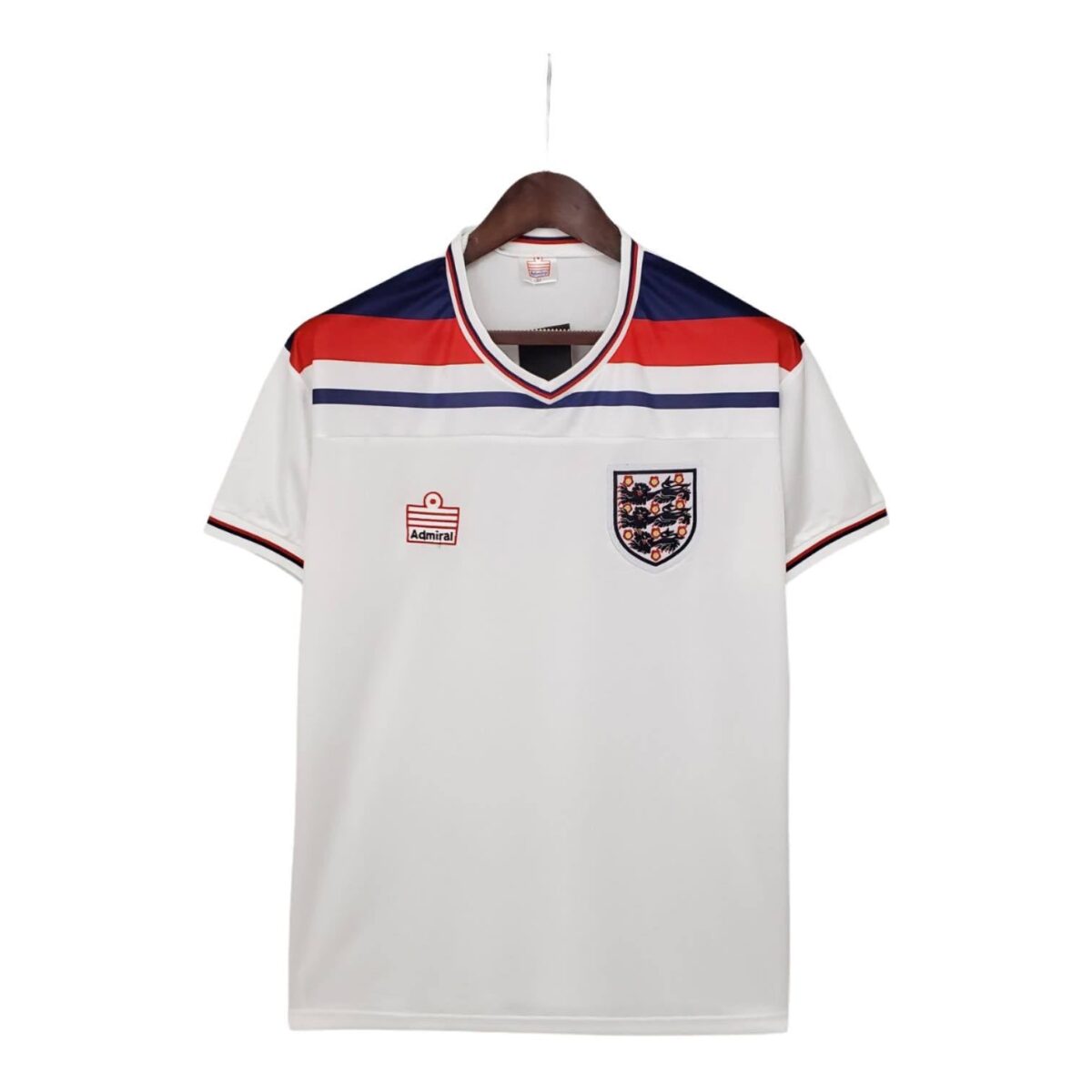 England classic home football jersey 1982 with red, white, and blue colors.