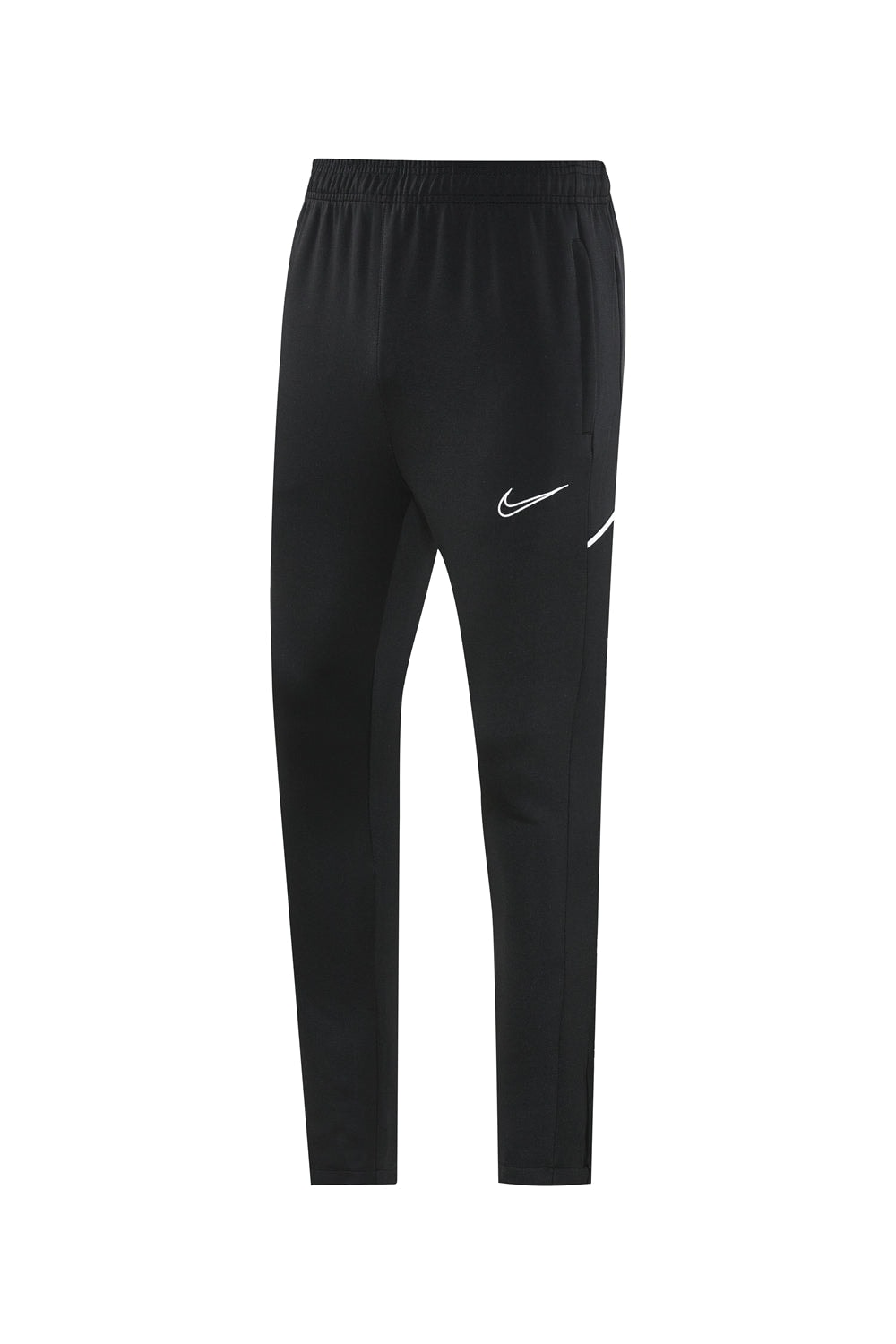 f2b83d51 | UAE SPORT STORE Black Nike athletic joggers with an elastic waistband and white swoosh logo on the thigh, side pockets visible.
