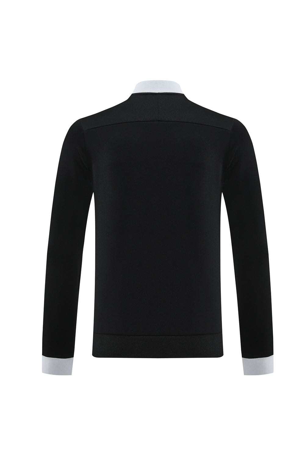 f4179325 | UAE SPORT STORE Back view of a black blazer with light gray cuffs and collar detail on white background.