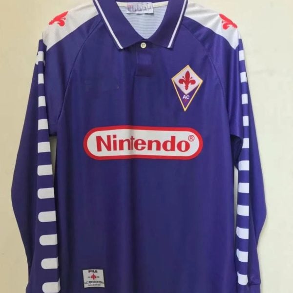 Florence HOME CLASSIC LONG SLEEVE 98/99 WITH BATISTUTA 9 - uaessss