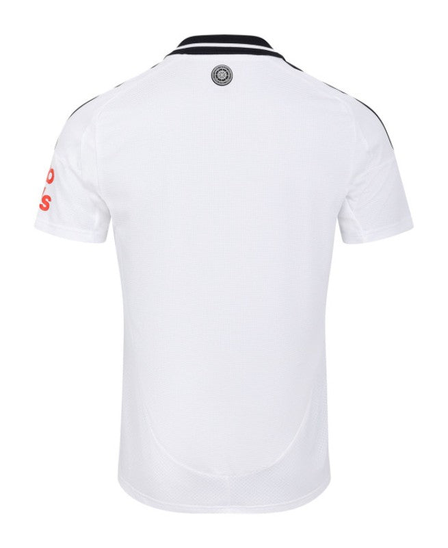 g0MS7ekqQc022kH | UAE SPORT STORE Back view of a white polo shirt with a small circular logo at the neck and red text on the left sleeve.