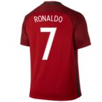hrtg_fa333568-e825-410a-a0b6-90852e169053 | UAE SPORT STORE Portugal national team red football jersey, back view with 'RONALDO' and number 7 in white