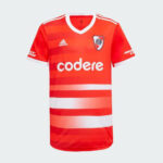 Red football jersey with white horizontal bands, club crest on left chest and sponsor 'codere' across front.