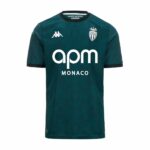 Teal AS Monaco soccer jersey with Kappa logo, club crest, and