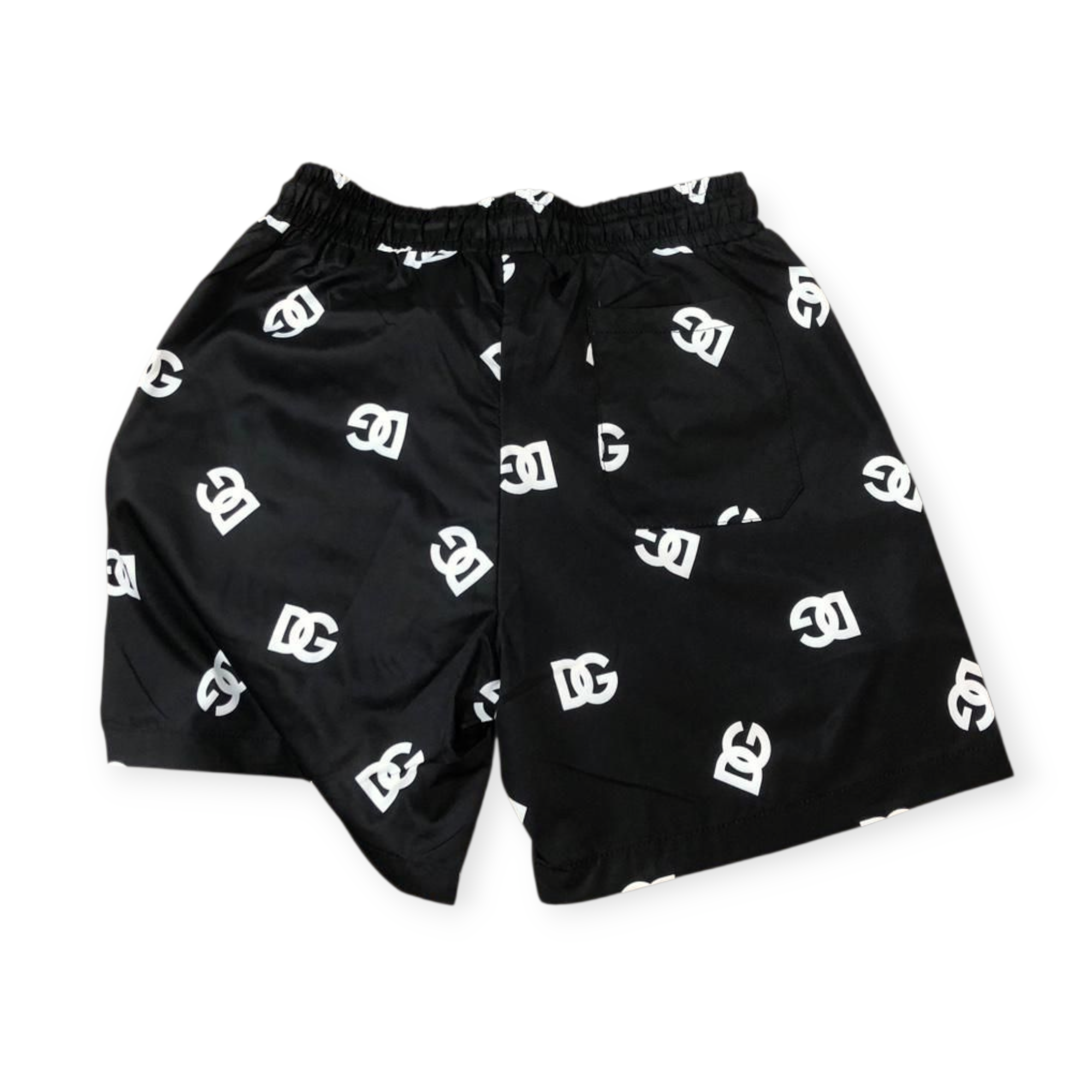 rn-image_picker_lib_temp_00fe89eb-1840-4856-a56b-62898dafc2b6 Black shorts with an all-over white interlocking CC logo print and an elastic waistband.