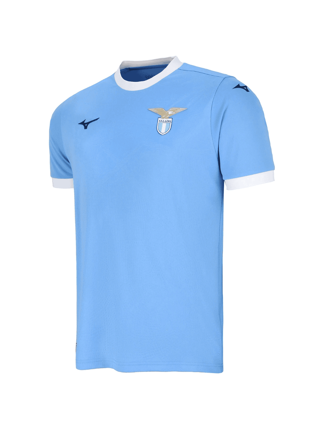 rn-image_picker_lib_temp_5d18a9ca-84b4-4e9a-bc0d-dfe698366f59 | UAE SPORT STORE Light blue Lazio soccer jersey with white collar and cuffs, gold emblem on chest.
