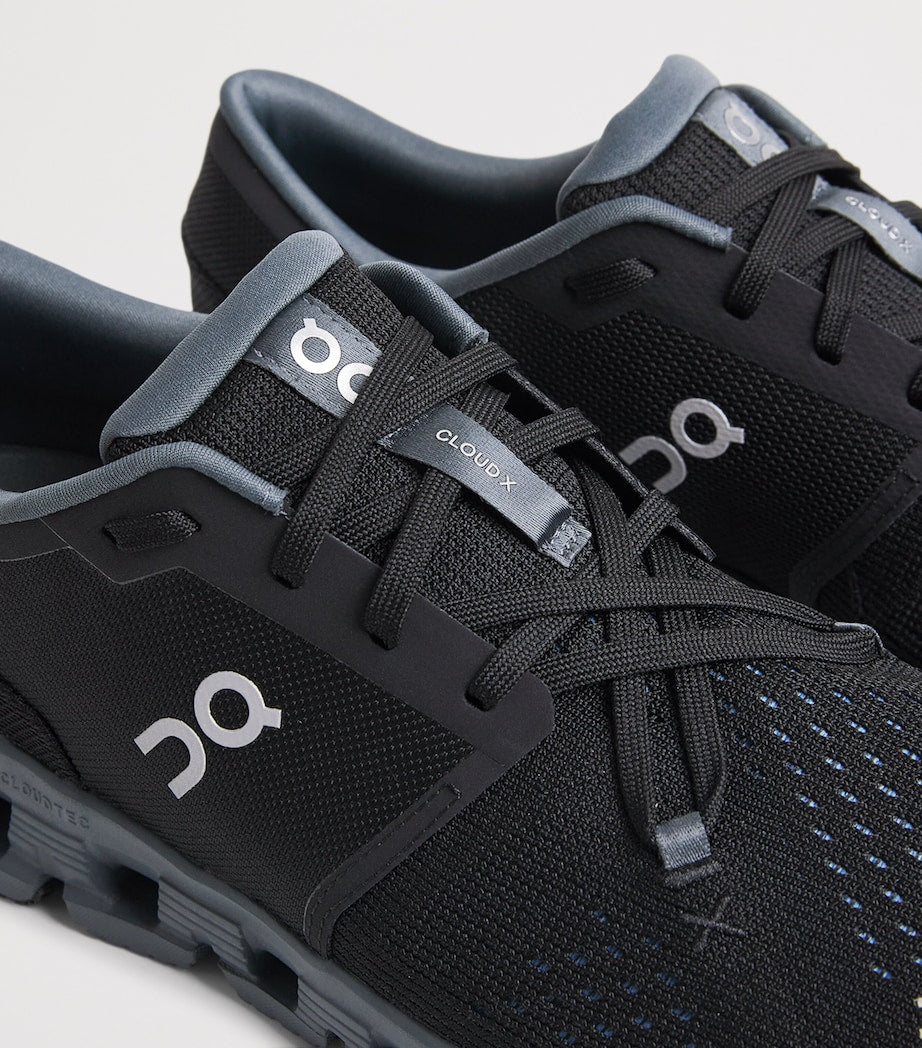 rn-image_picker_lib_temp_71735b6f-3915-4e35-bf03-bc544b47fa9b | UAE SPORT STORE Pair of black On running shoes with gray accents and breathable mesh, CLOUDX tag visible on laces