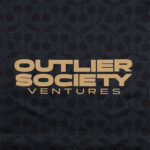 Logo reading 'Outlier Society Ventures' in bold beige lettering on a dark patterned background.