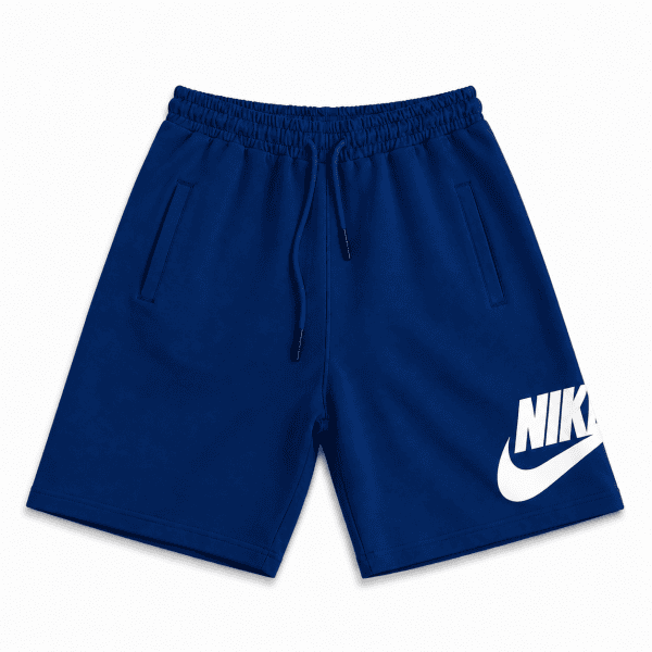 Men’s Royal Blue Drawstring Shorts with Side Logo
