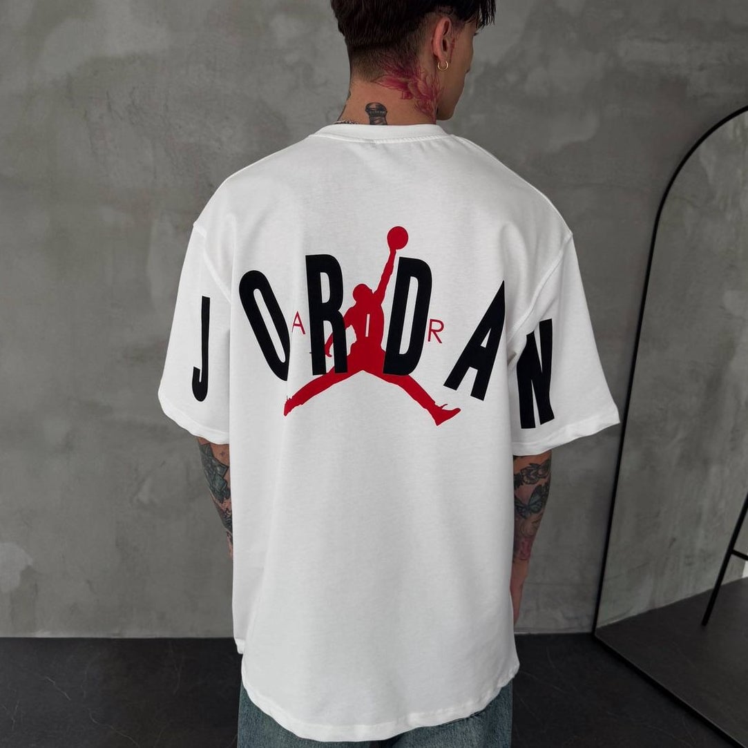 4c408fcc-5c70-4f86-a02e-09d06051c83e | UAE SPORT STORE Men’s Oversized White Streetwear T-Shirt with Back Graphic Print