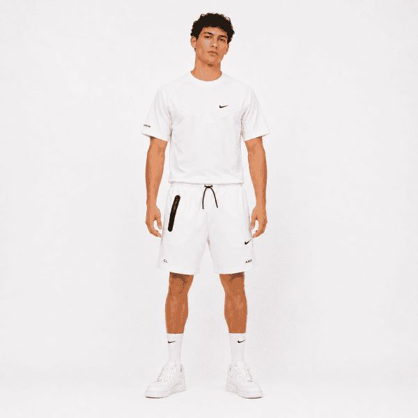 Men’s White Performance T-Shirt and Shorts Set