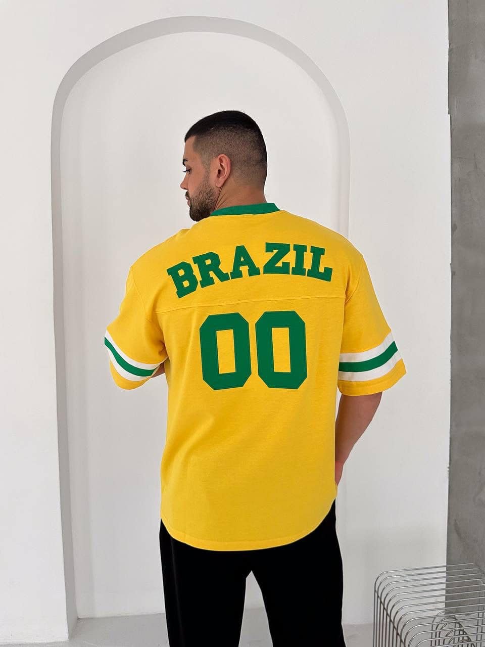 59f95aad-5d34-460e-ab60-e66b79430629 | UAE SPORT STORE Brazil 00 Oversized Jersey Tee