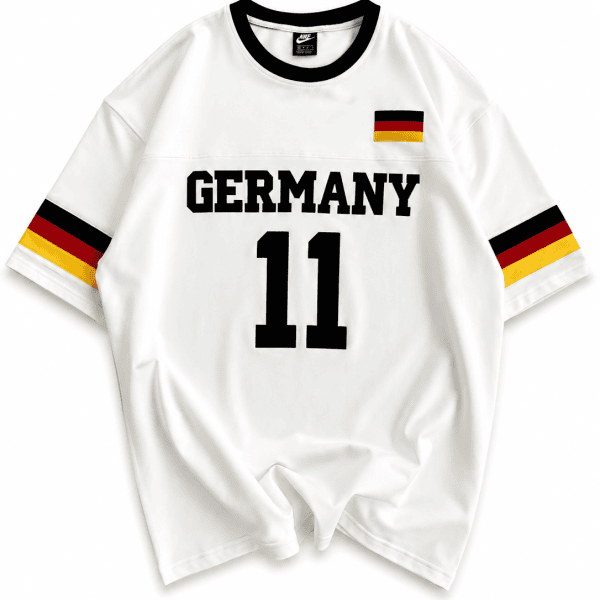 Germany 11 Oversized Jersey Tee – White/Black