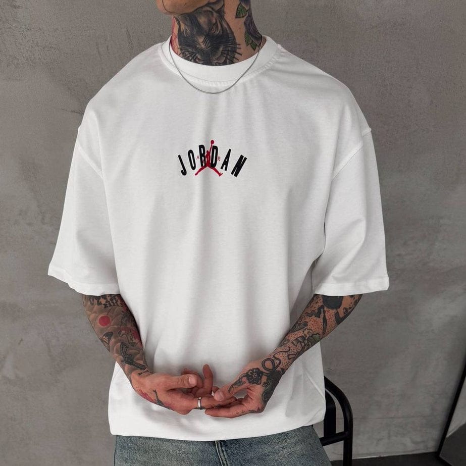 675d6962-cddc-40f6-9ce5-39ea4879cb68 | UAE SPORT STORE Men’s Oversized White Streetwear T-Shirt with Back Graphic Print
