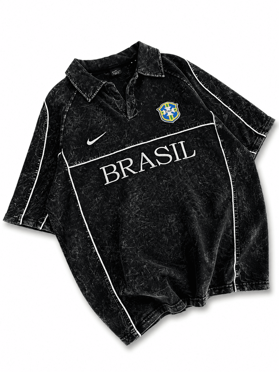 69ea92ff-9853-48e6-9df8-fb2c91d09c78 | UAE SPORT STORE Brazil Acid Wash Polo Jersey Shirt – Black