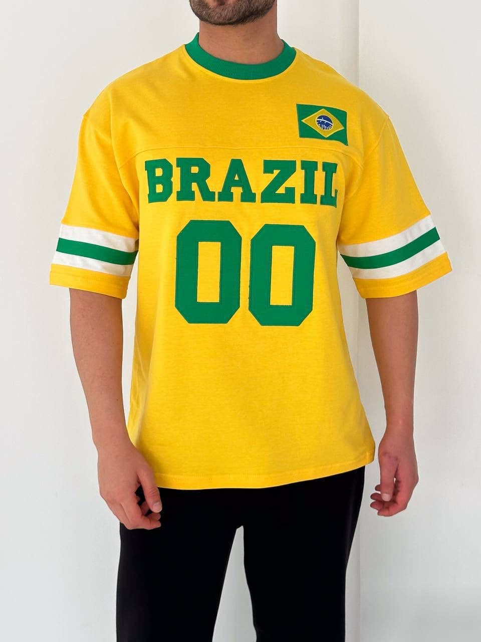7ac9470c-4e35-423b-ae83-904bf10bd867 | UAE SPORT STORE Brazil 00 Oversized Jersey Tee