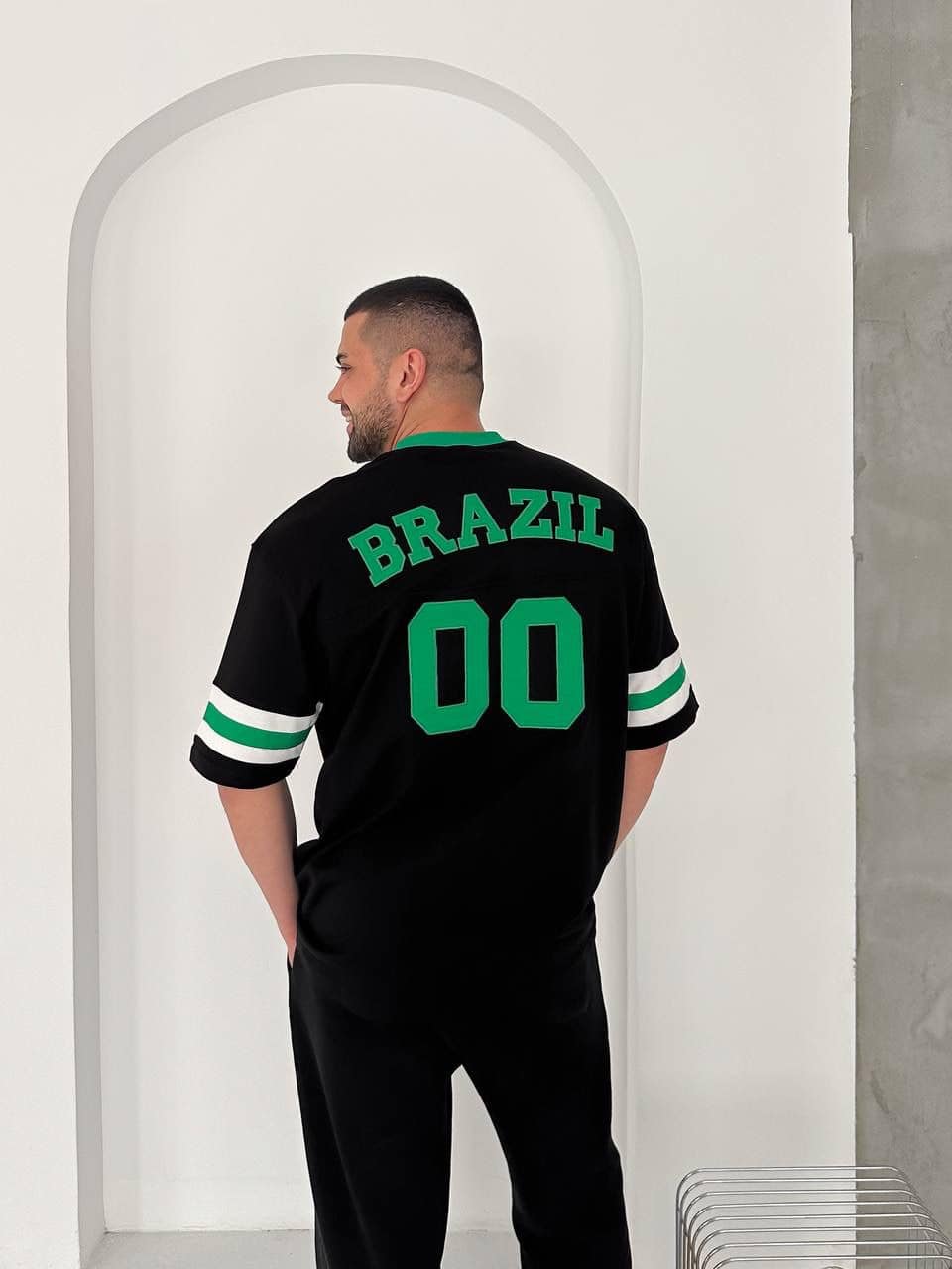 a603a6e8-6e3c-460d-a812-647fc9c4b880 | UAE SPORT STORE Brazil 00 Oversized Jersey Tee – Black/Green