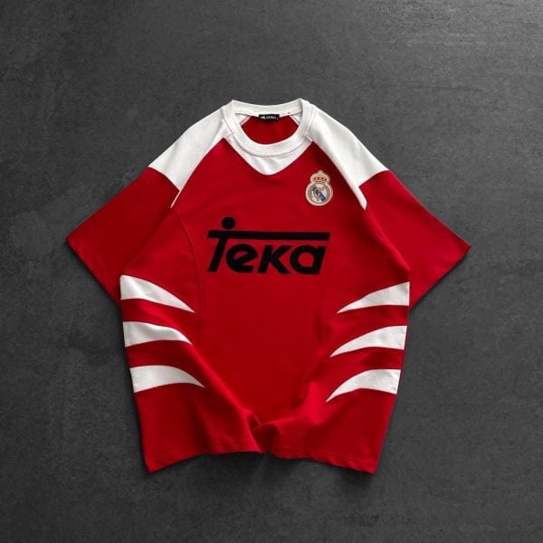 Men’s Red Retro Football Jersey T-Shirt