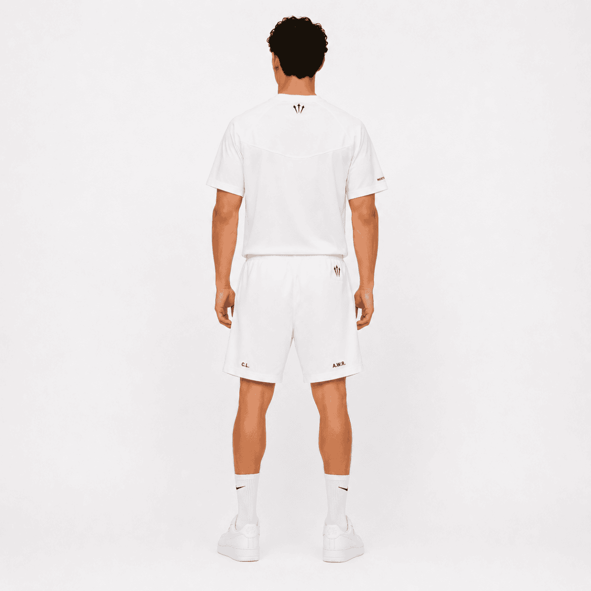 Men’s White Performance T-Shirt and Shorts Set
