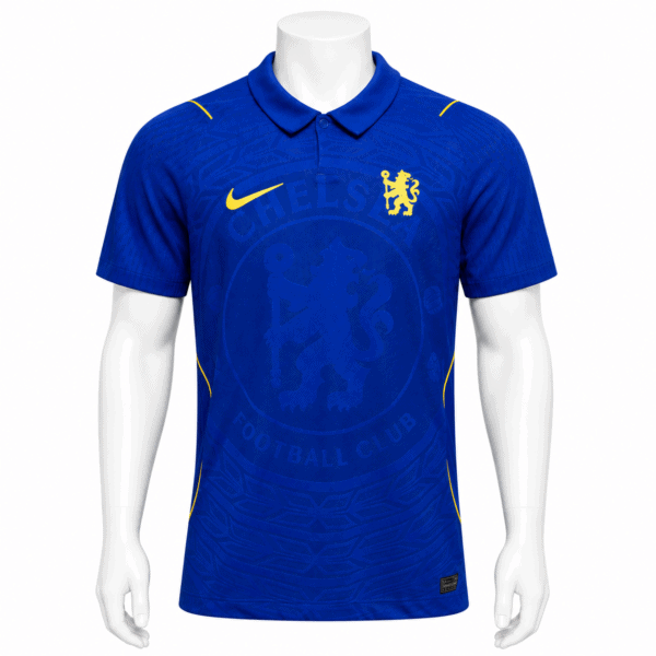 1 - UAE SPORT STORE Chelsea home player version jersey 2026/27 in blue with yellow accents.