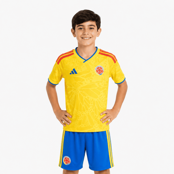 Colombia Home World Cup kit kids 2025/26