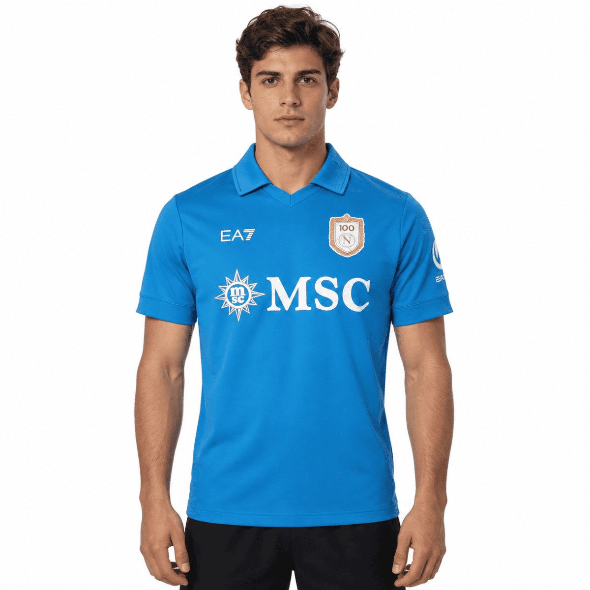 Napoli home football jersey 2026/27 with blue color and club crest.