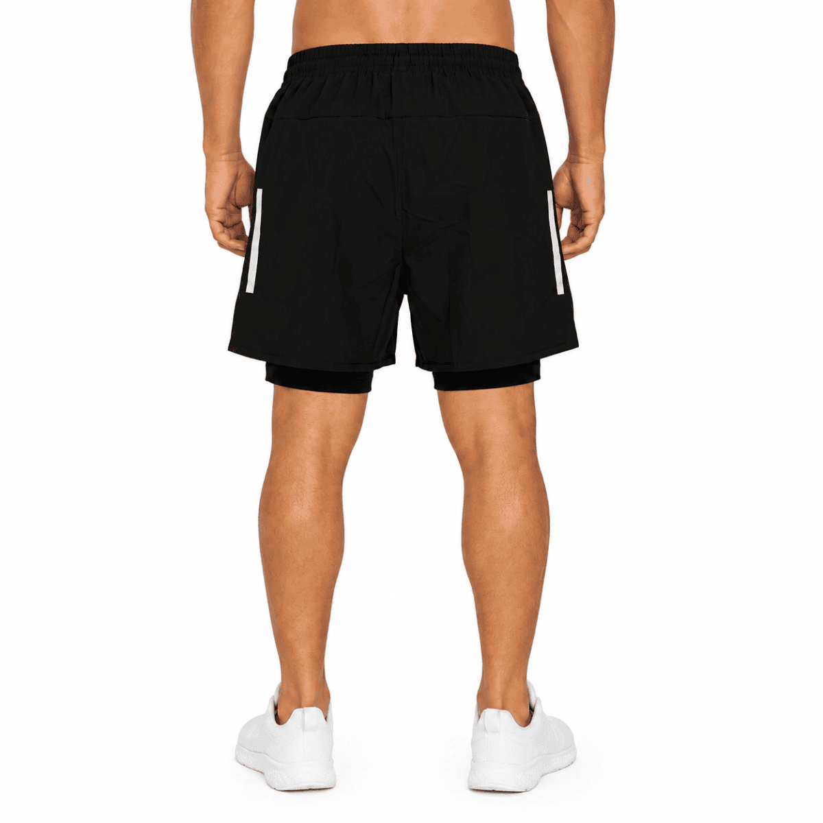 Black 2-in-1 Training Shorts