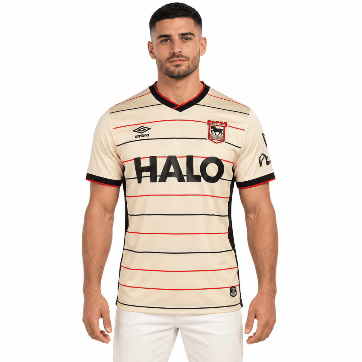 Ipswich Town away football jersey 2026/27 with club crest and sponsor logo.
