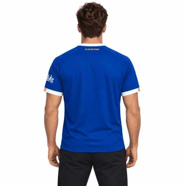 Everton Castore Home Jersey 2026/27 back view, blue with white and yellow accents.