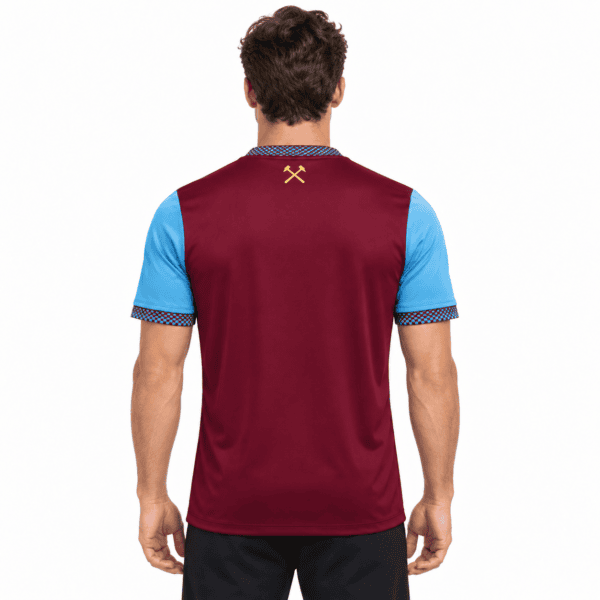 West Ham United home football jersey 2026/27 maroon and light blue colors.