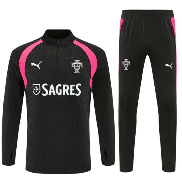 Portugal Elite Black Pink Training Tracksuit 2026