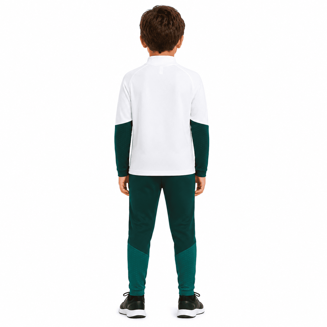 12_41c8a327-6c28-435b-9ede-c82684127efcpng | UAE SPORT STORE Real Madrid Kids White & Green Training Tracksuit - back view