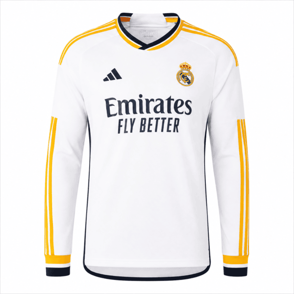 Real Madrid HOME WITH BADGES LONG SLEEVE jersey 2023/24