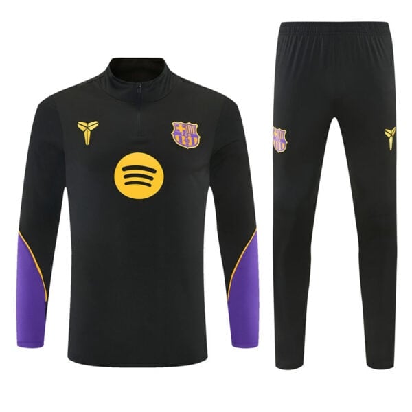 BRC Kobe Quarter-Zip Training Tracksuit Set Black Purple