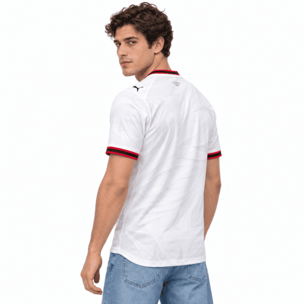 AC Milan away jersey 26/27 with white color and red and black accents.