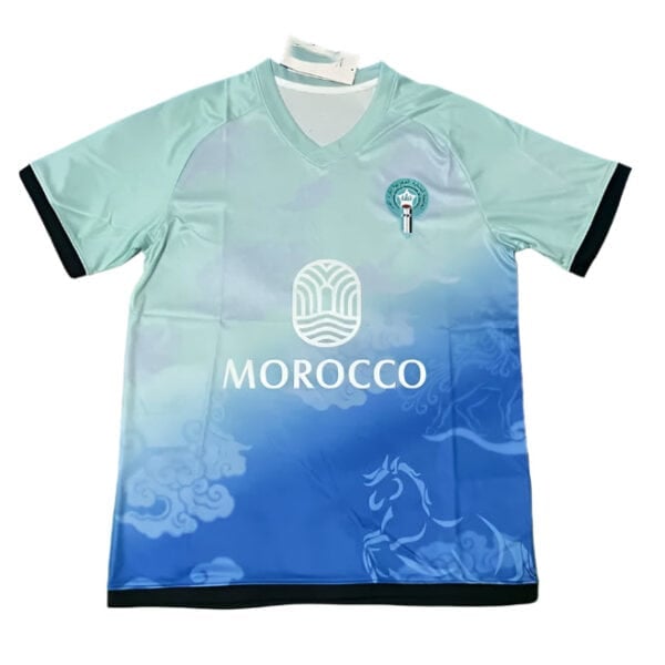 445c6693-fffe-4f36-84c3-849d9505231ajpg - UAE SPORT STORE Morocco national team jersey, home kit, blue and light green colors, 2025 season.