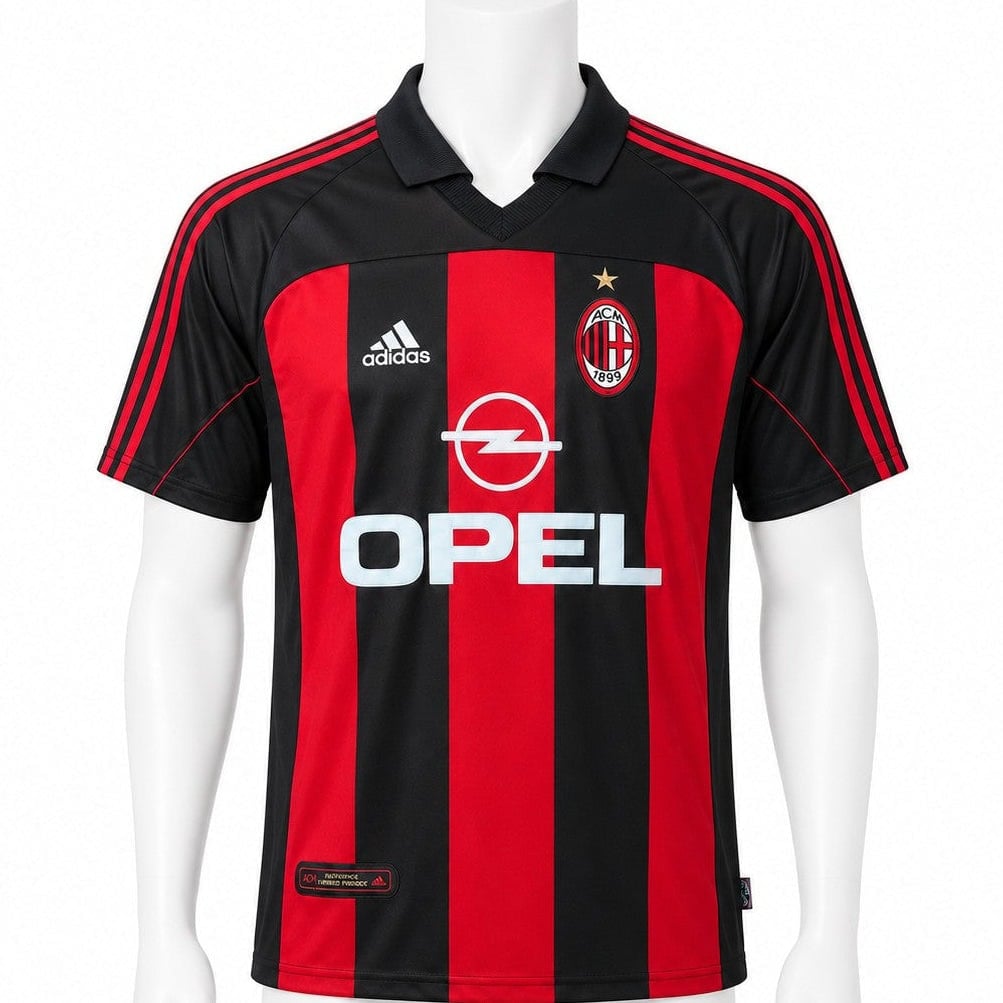 ac-milan-home-classic-2002jpg | UAE SPORT STORE AC Milan Home Classic 2002 front with OPEL print and ACM crest