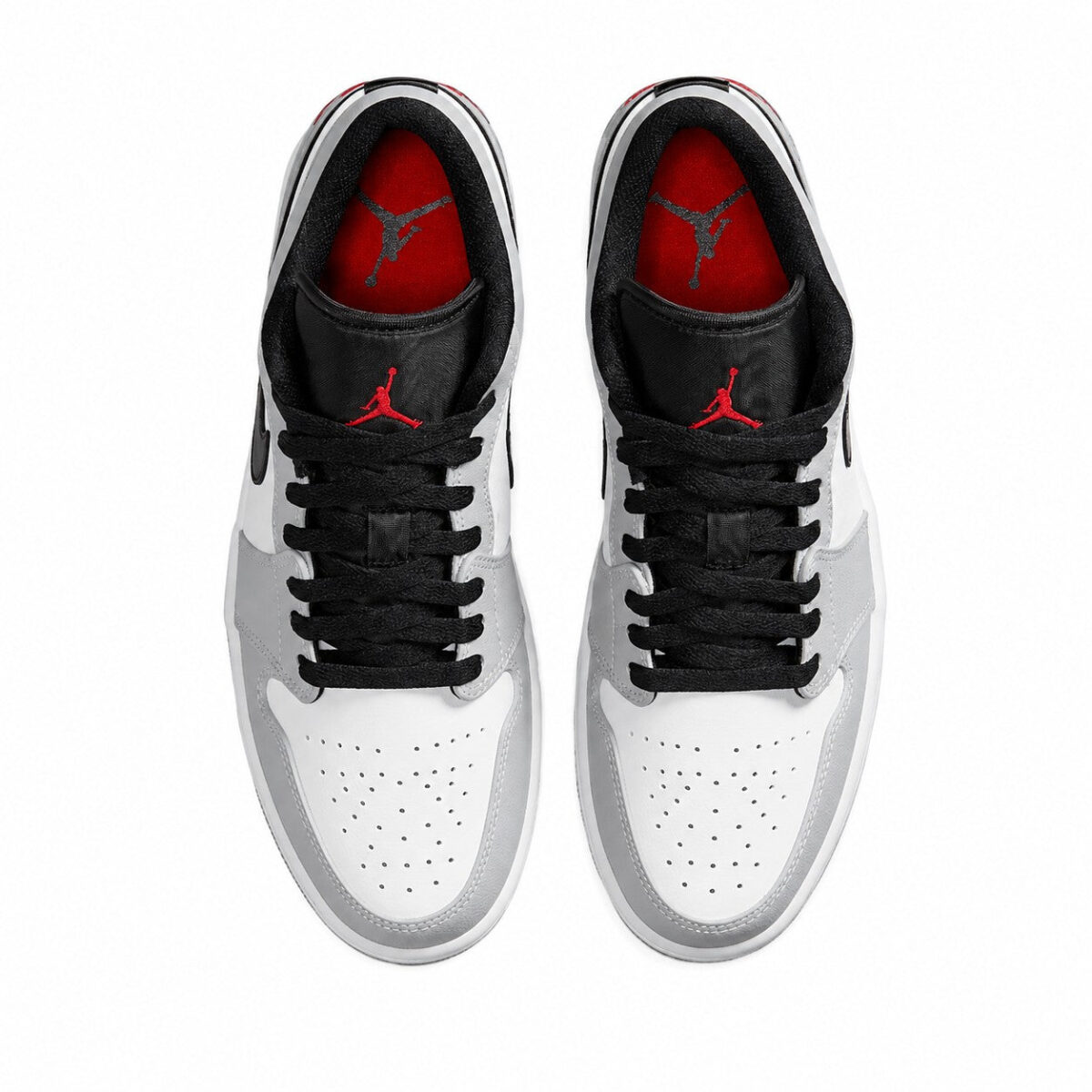 Air Jordan 1 Low Light Smoke Grey top down view