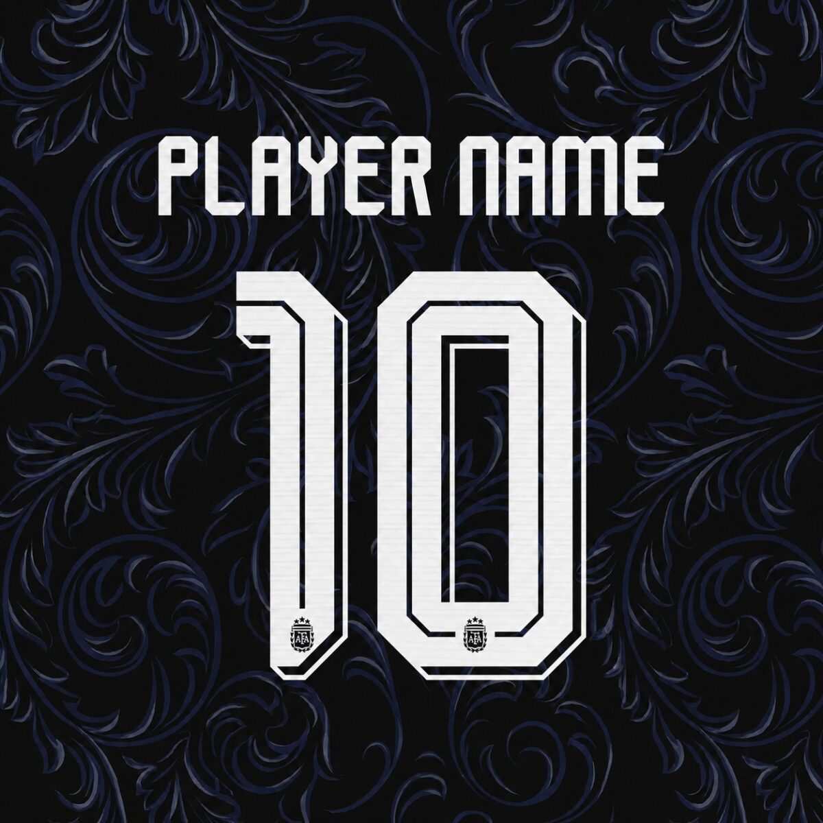 Argentina World Cup 2026 away font kit - player name and number preview