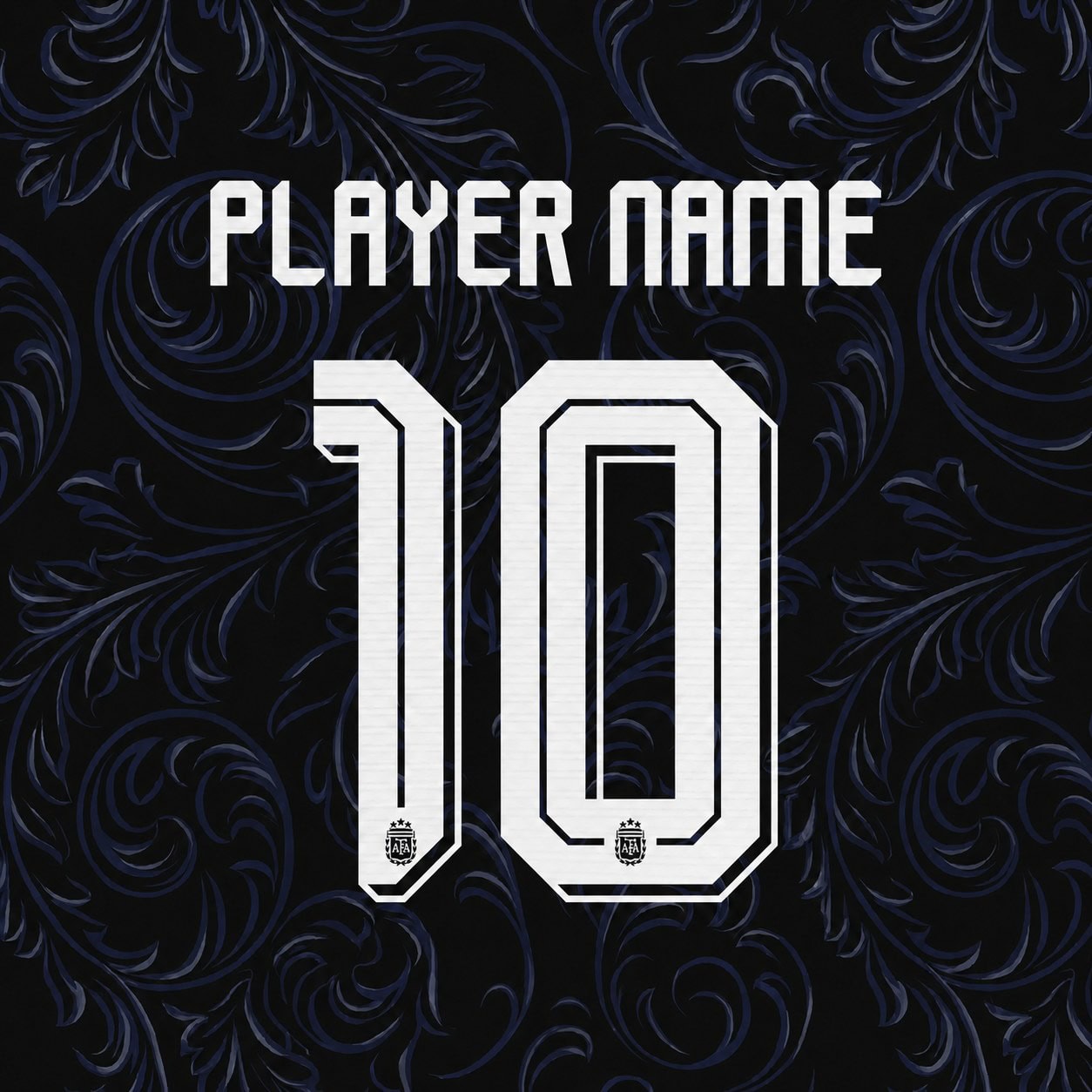 Argentina World Cup 2026 Away Font Kit – Preview | UAE SPORT STORE Argentina World Cup 2026 away font kit - player name and number preview