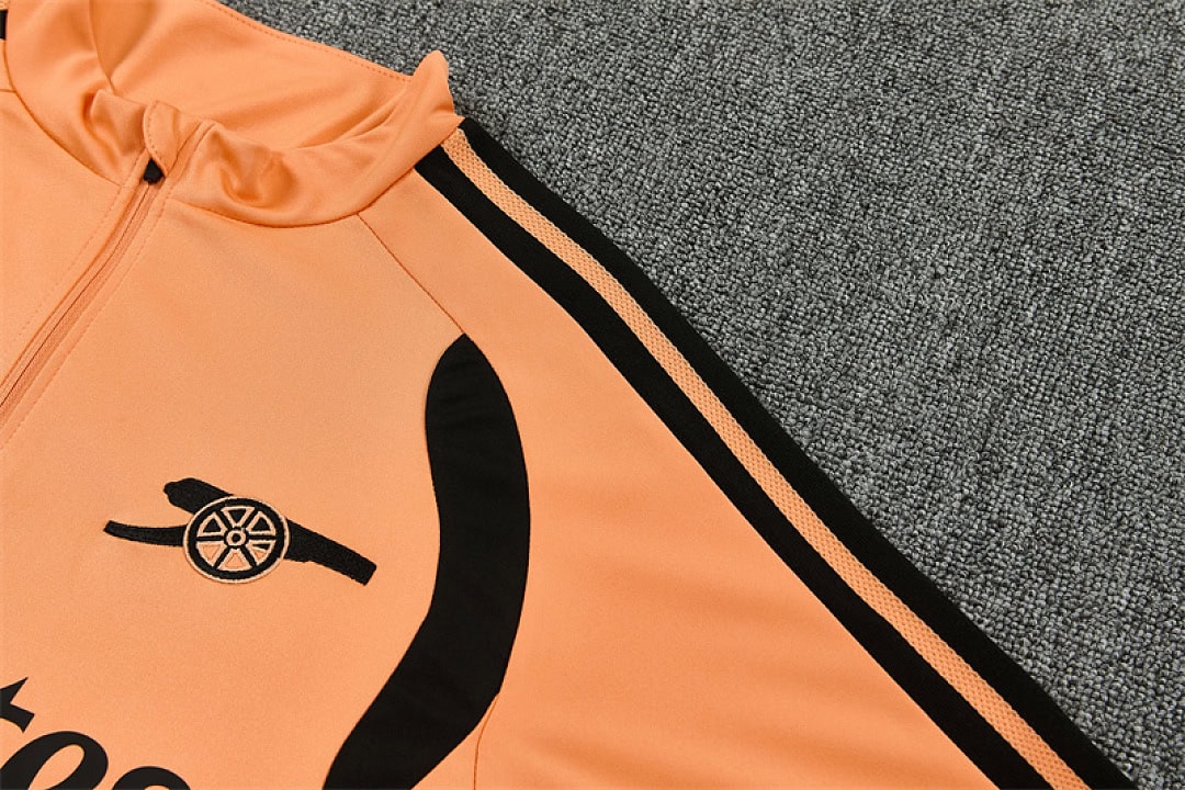 arsenal-orange-training-tracksuit-2027-07 | UAE SPORT STORE Arsenal Orange Training Tracksuit 2027 - embroidered cannon crest