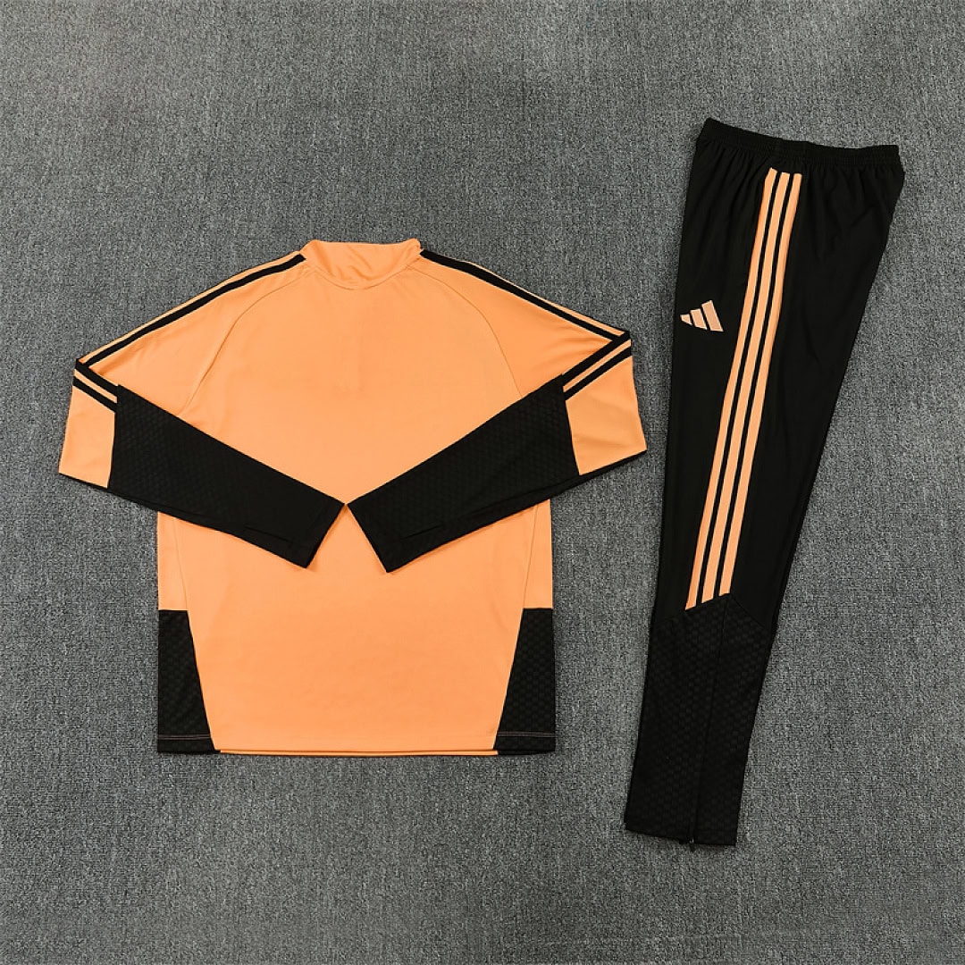 arsenal-orange-training-tracksuit-2027-12 | UAE SPORT STORE Arsenal Orange Training Tracksuit 2027 - back flat lay