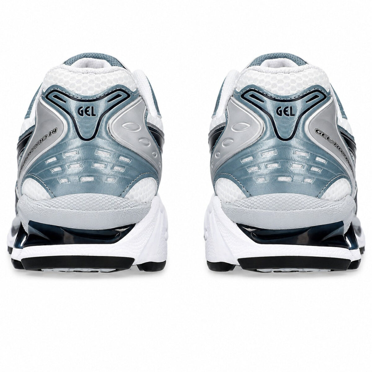 ASICS GEL-KAYANO 14 White Blue heel GEL unit detail