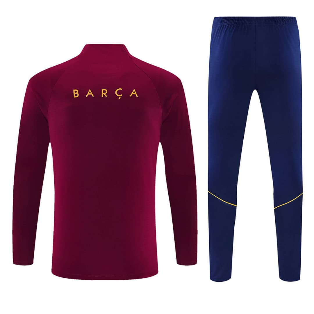 barcelona-burgundy-training-tracksuit-2027-03 | UAE SPORT STORE Barcelona Burgundy Training Tracksuit 2027 - gold back print