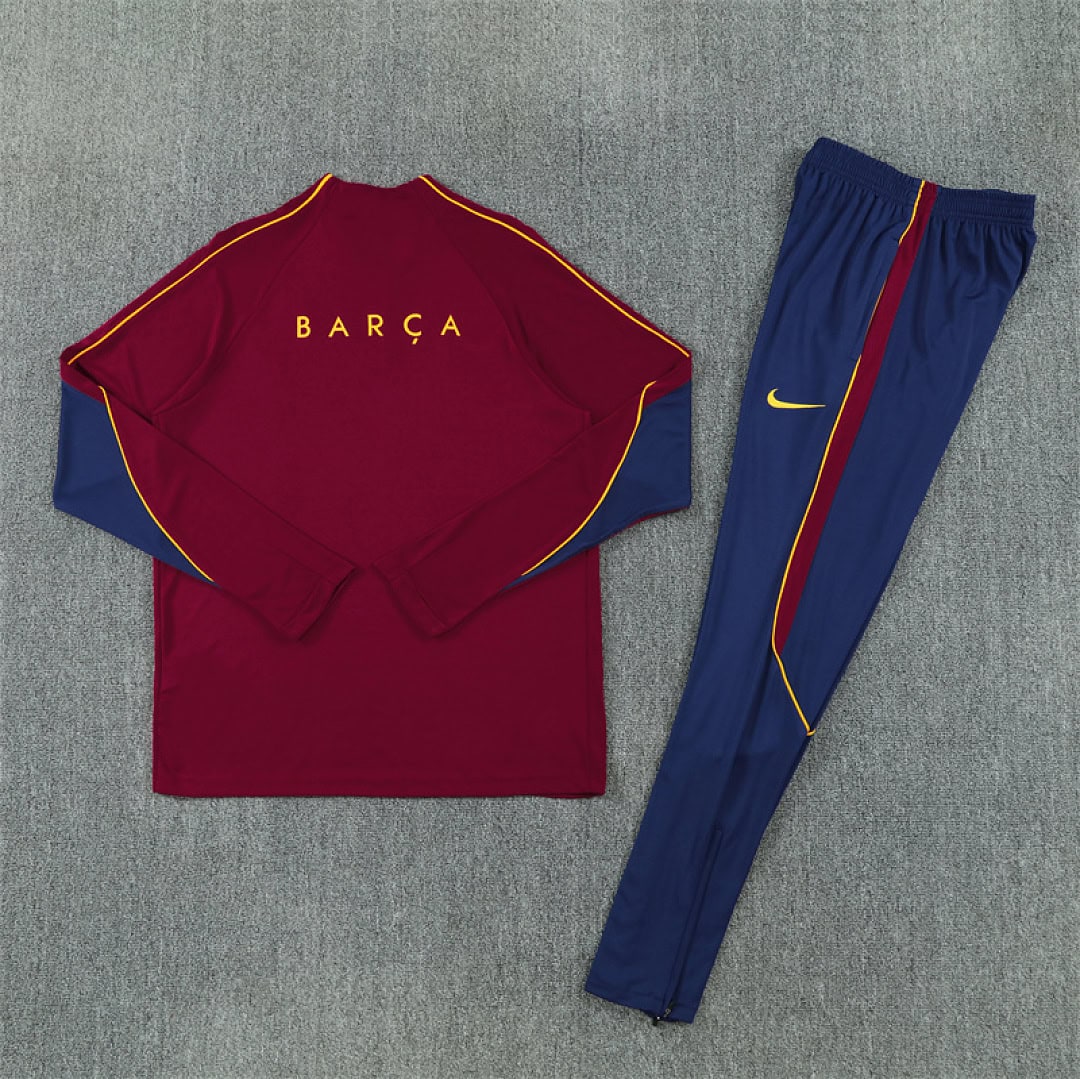 barcelona-burgundy-training-tracksuit-2027-05 | UAE SPORT STORE Barcelona Burgundy Training Tracksuit 2027 - back flat lay