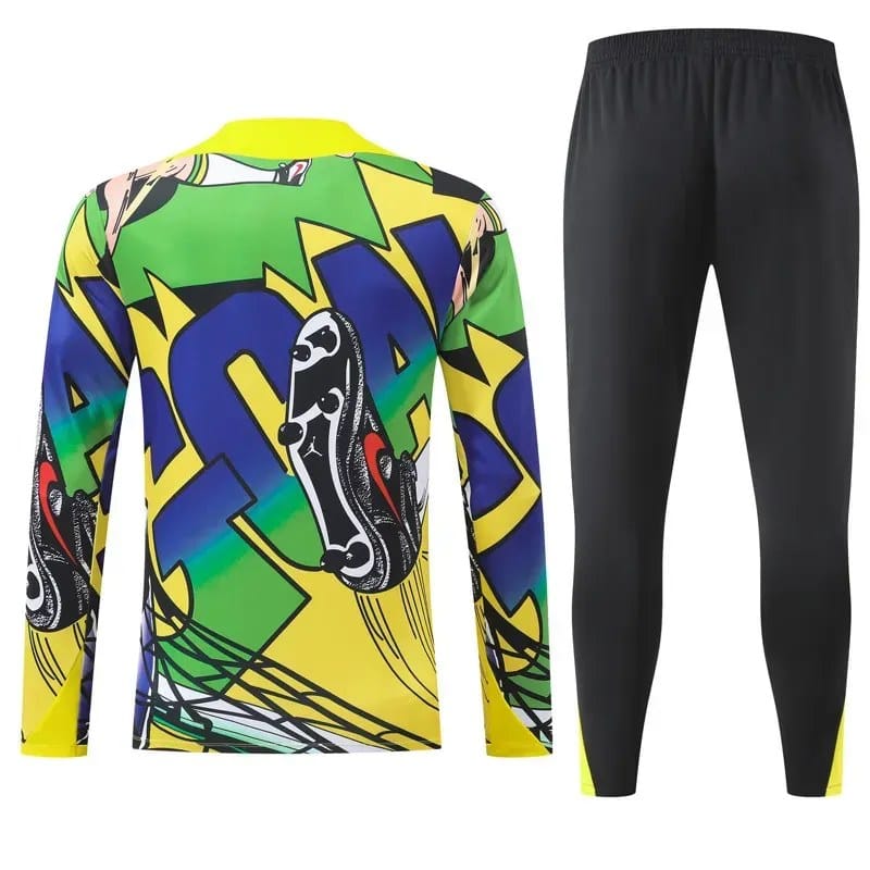 brazil-multicolor-graphic-quarter-zip-training-tracksuit-backjpg | UAE SPORT STORE Brazil graphic training tracksuit back view