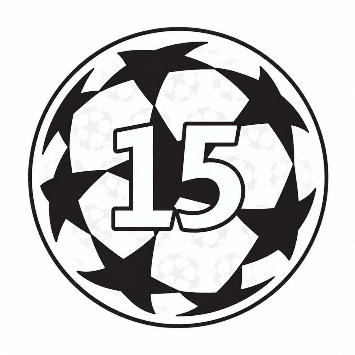 Champions League starball 15 badge design