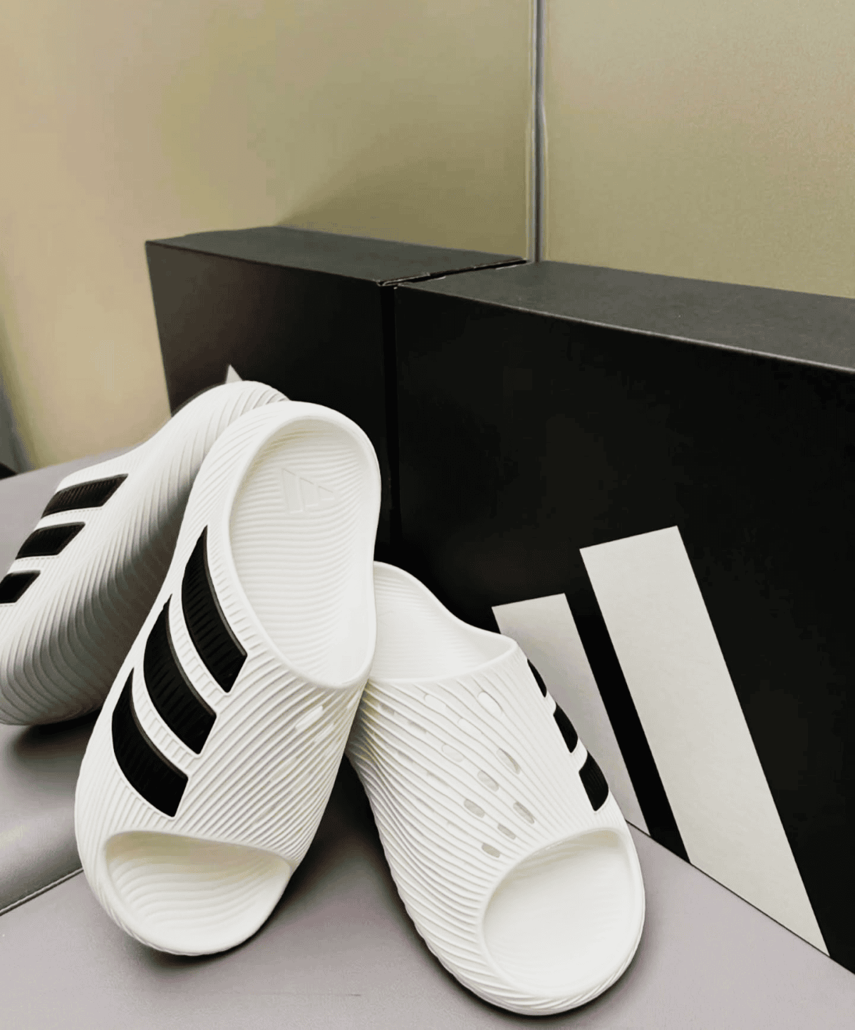 adidas Purechill Slides - Core White