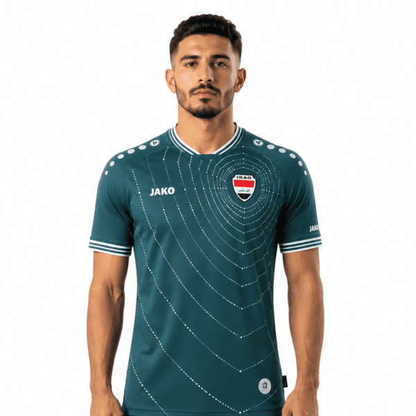 Iraq away Player Version jersey 2025/26 with team badge and white accents.
