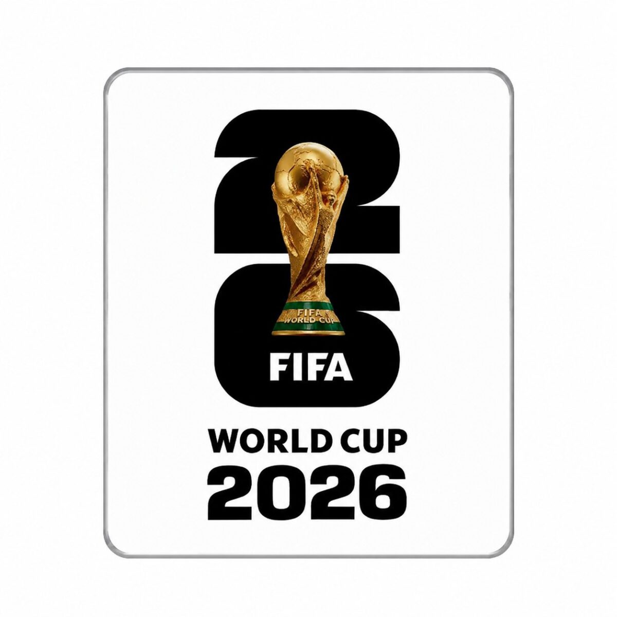 FIFA World Cup 2026 badge white